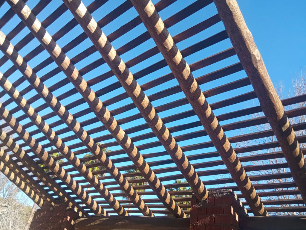 Tejado Exterior madera y teja
