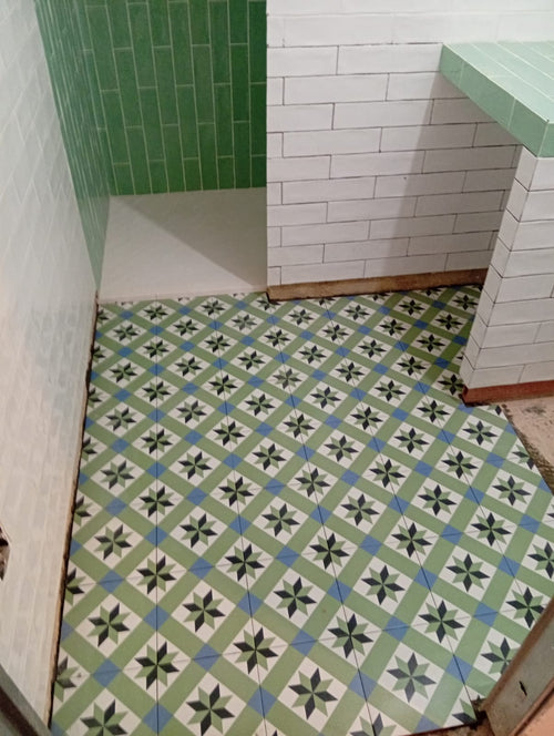 Baño suelo hidráulico para campo rústico