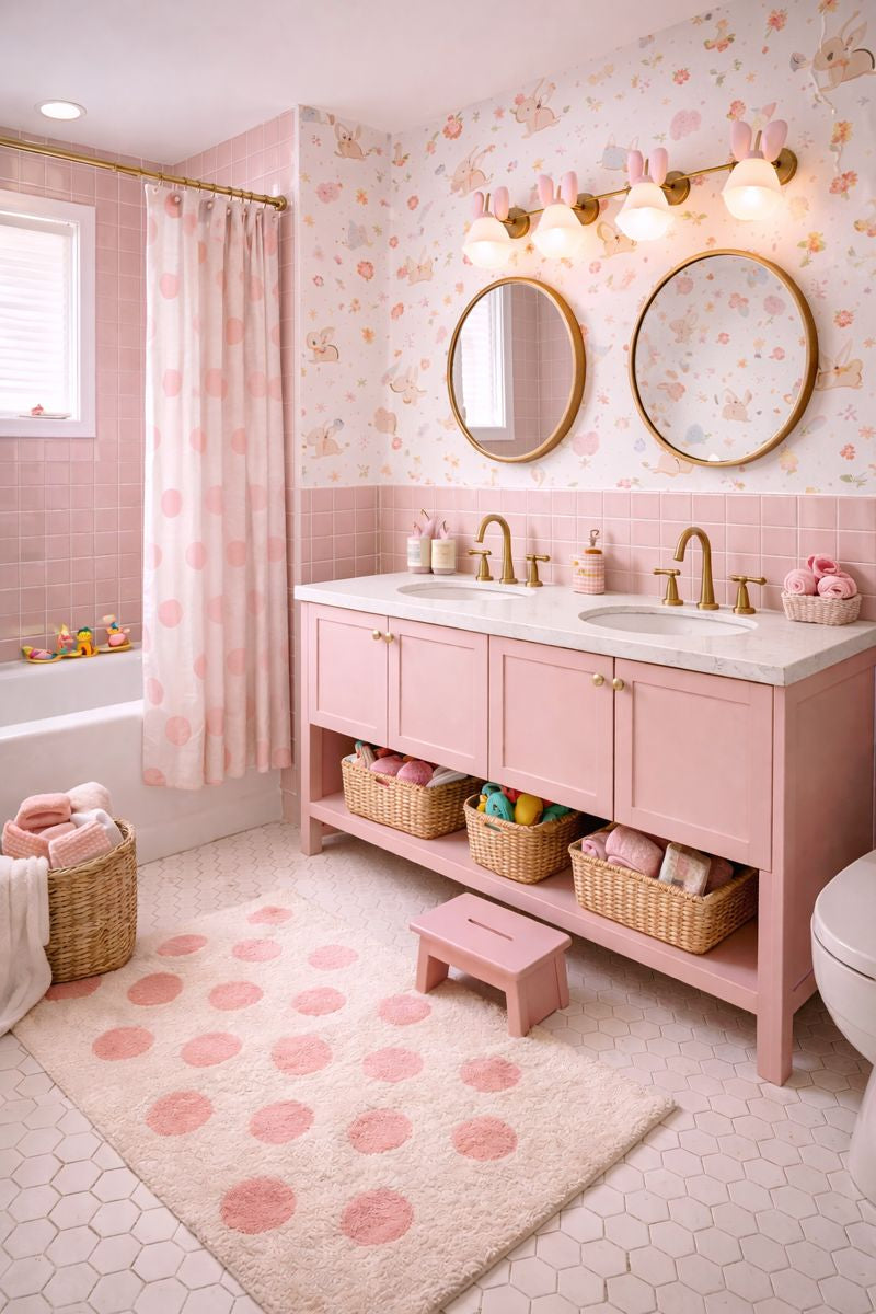 Baño infantil niñas proyecto